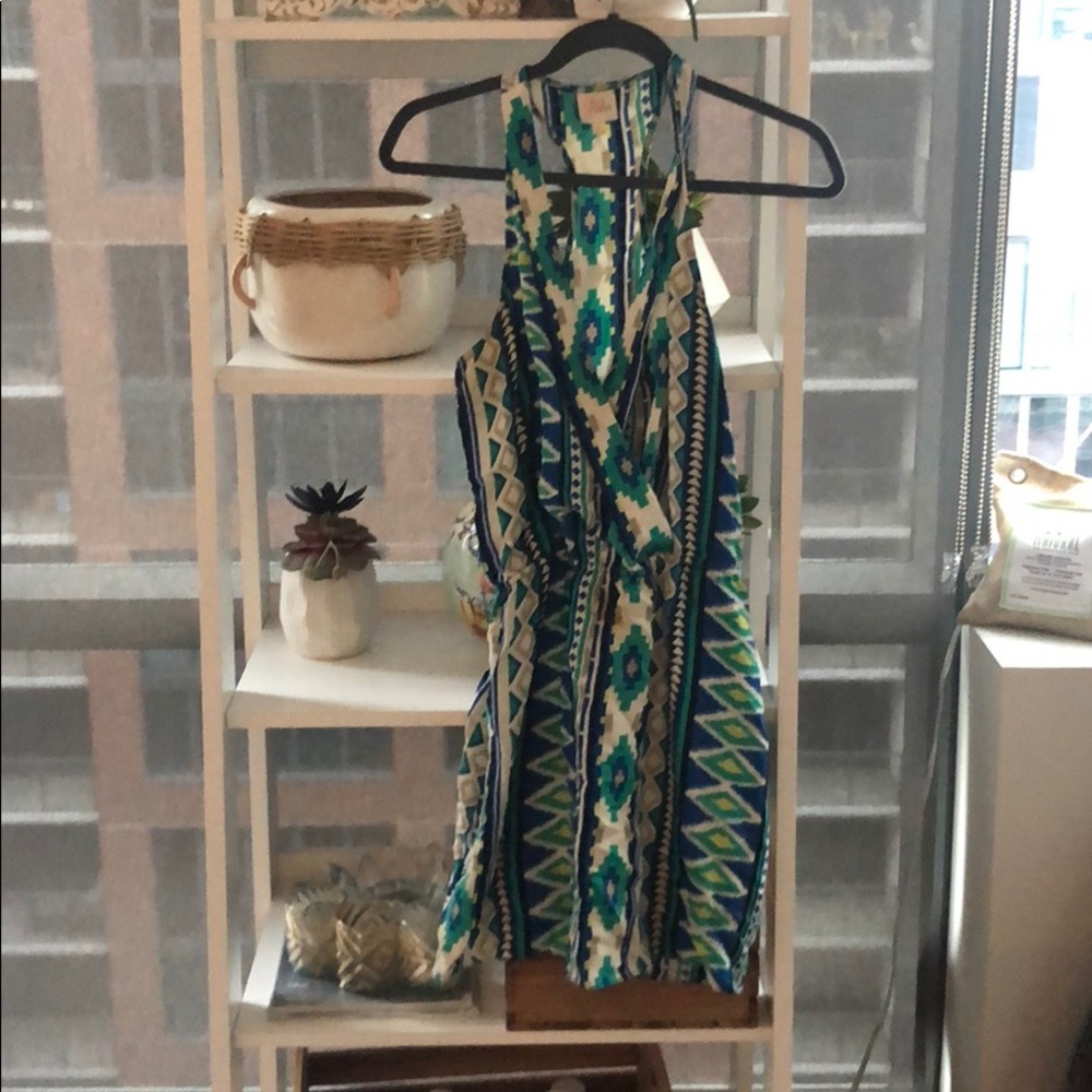 Parker Blue Patterned Dress
